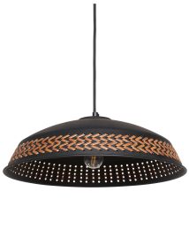 Metal Pendant Lamp Black MINILLAS