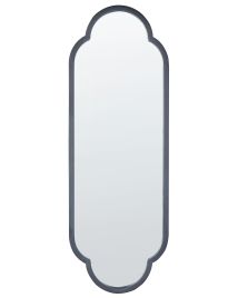 Metal Wall Mirror 36x102cm Black