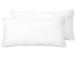 Set of 2 Microfibre Bed High Profile Pillow 40 x 80 cm ERRIGAL