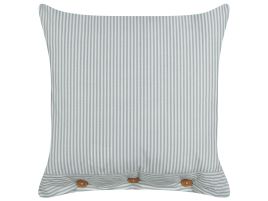 Cushion Striped 45x45cm Green and White
