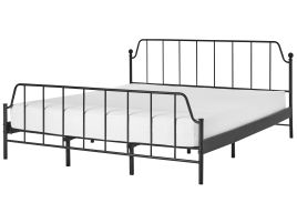 Metal EU Super King Size Bed Black MAURESSAC