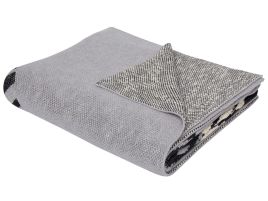 Cotton Kids Blanket Lion Motif 130 x 170 cm Grey MATTA