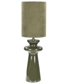 Faux Suede Table Lamp Green OTEROS