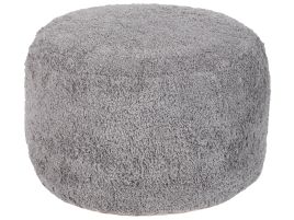 Cotton Pouffe 50 x 35 cm Grey KANDHKOT