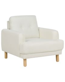 Fabric Armchair Off-White TUVE