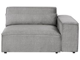 Left Hand Fabric Corner Seat Grey HELLNAR