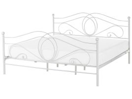 Metal EU Super King Bed White LYRA