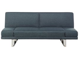 Fabric Sofa Bed Dark Blue YORK