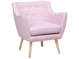 Fabric Armchair Pink DRAMMEN