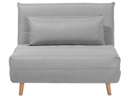 Fabric Single Sofa Bed Grey SETTEN