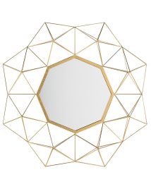 Metal Wall Mirror Gold 80x80cm