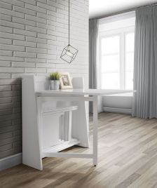 Helsinki White Compact Folding Dining Set