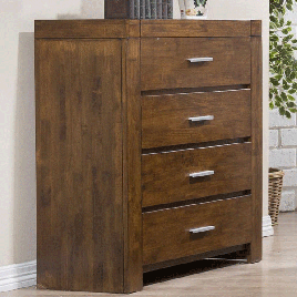 CAMBRIDGE Oak Finish Chest of Drawers - Large-sized, 4 Drawers, Ready Assembled