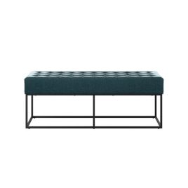 Hudson Bench with Black Legs - Yale Blue