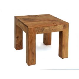 Kettering Light Acacia Wooden Square Lamp Stand