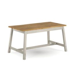 Ethans Antique Waxed Pine Large Dining Table - Grey