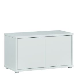 AVELINE Shoe Storage Bench with 2 Push to Open Doors - Light Grey