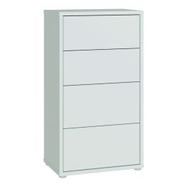 AVELINE Grey Chest of Drawers - Tallboy, Medium-sized, 4 Drawers