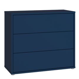 AVELINE Blue Chest of Drawers - Medium-sized, 3 Drawers