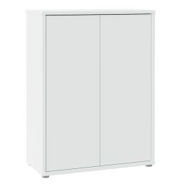 AVELINE Shoe Cabinet with 2 Push to Open Doors - Light Grey
