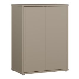 AVELINE Tall 2 Door Sideboard with Push to Open Doors - Taupe