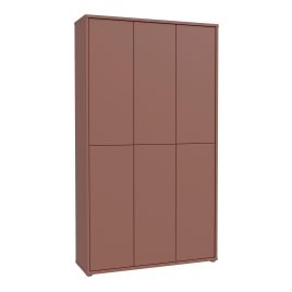 AVELINE Tall Storage Cabinet with 6 Push to Open Doors - Terracotta