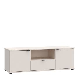HELION TV Unit Cabinet with Open Shelf, Drawer and 2 Doors - Sand