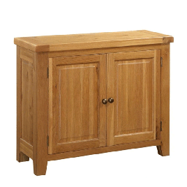 Wycombe Solid Oak Finish 2 Door Sideboard - Small