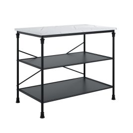 Sergio Kitchen Island - Marble Effect