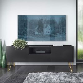 Quartzify 2 Door TV Cabinet - Black
