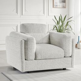 HAVERIO Fabric Armchair - Beige