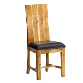 Mathew Solid Acacia Wood Set of 2 Dining Chairs