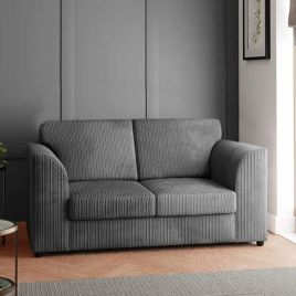 Oxford Luxury Fullback Jumbo Cord 2 Seater Sofa - Grey and Other Colours