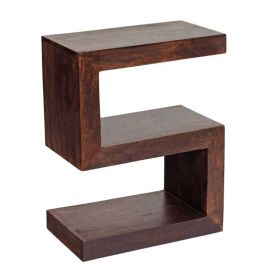 Stella Dark Mango S Shaped Display Unit - Walnut