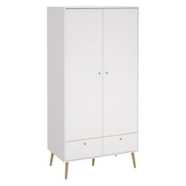 Wardrobe - COBALT 2 Door Wardrobe White 98.7cm