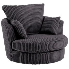 Swivel Chair - CORDURA Jumbo Cord Chair Black