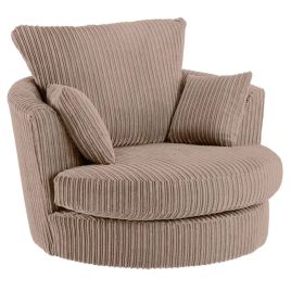 Swivel Chair - CORDURA Jumbo Cord Chair Coffee