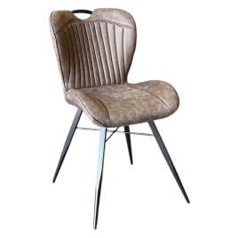 Set of 2 Byco Ergonomic Design with Sturdy Narrow Legs Fabric Dining Chair - Brown