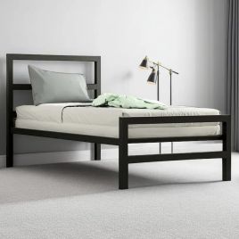 Eaton Contract Mesh Metal Bed - 3ft Single Black