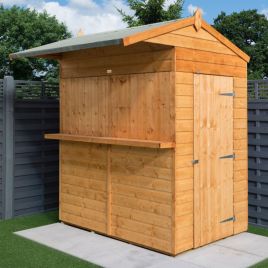 Rowlinson Outdoor Entertainment Bar and Storage Shed Dipped Honey - Brown Finish