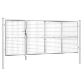 Mesh Garden Gate Silver 350x175cm Galvanised Steel