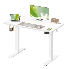 OXWICK Height Adjustable Electric Standing Desk 100 x 60 cm - Cloud White