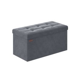 38 x 76 x 38 cm Foldable Storage Ottoman Bench