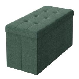 WINHAM Storage Ottoman End of Bed Bench - Vintage Green