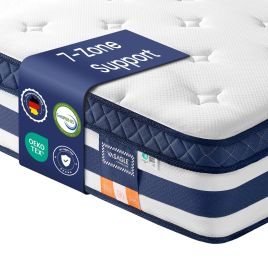 ARBEGU Kingsize Pocket Sprung Memory Foam Mattress - Blue