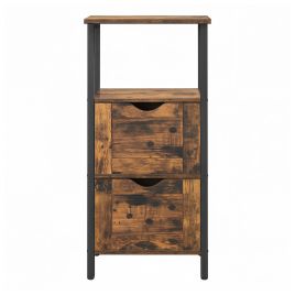 BRISTOWELL 3 Tier Tall Storage Tower Bathroom Cabinet - Brown