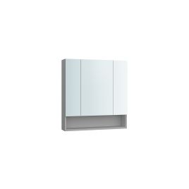 Mirror Cabinet - GRASO Bathroom Wall Mounted Dove Grey