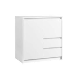 Sideboard Cabinet - GRAON Modern Storage with Adjustable Shelf and 2 Drawer - White