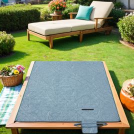Picnic Blanket - FIORIA Waterproof Outdoor Blanket with 4 Ground Pegs 200 x 200 cm - Grey