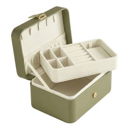 BRONTE Portable Travel Jewellery Box - Light Green